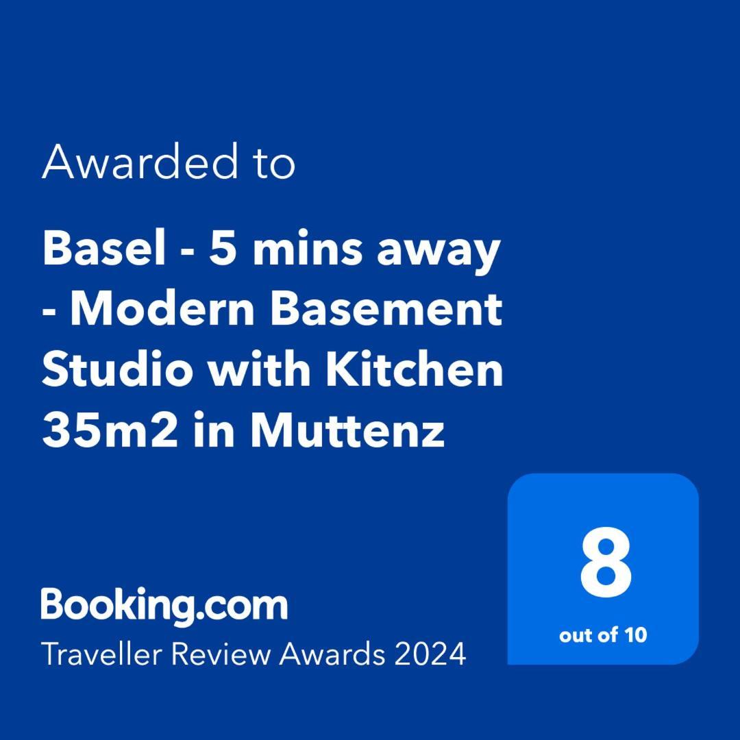 Basel - 5 Mins Away - Modern Basement Studio With Kitchen 35M2 In Muttenz Kültér fotó